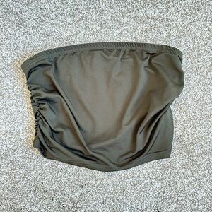 Olive Green Strapless Bandeau Top